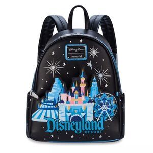 Loungefly Disney Resort Icons and Fireworks Mini Backpack
